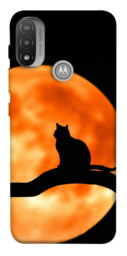

Чохол Кіт на тлі місяця для Мotorola Moto E20 1530931