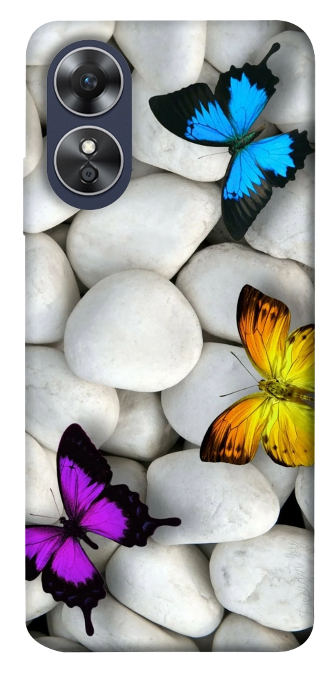 Чехол Butterflies для Oppo A17