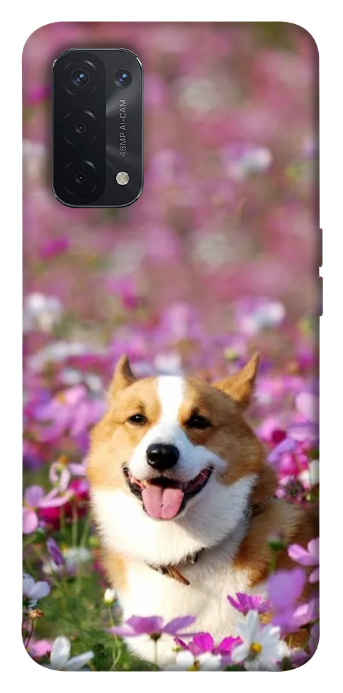 

Чехол Корги в цветах для Oppo A54 5G 1534179