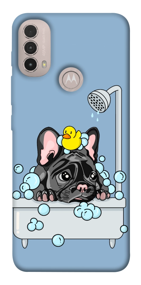 Чохол Dog in shower для Motorola Moto E40