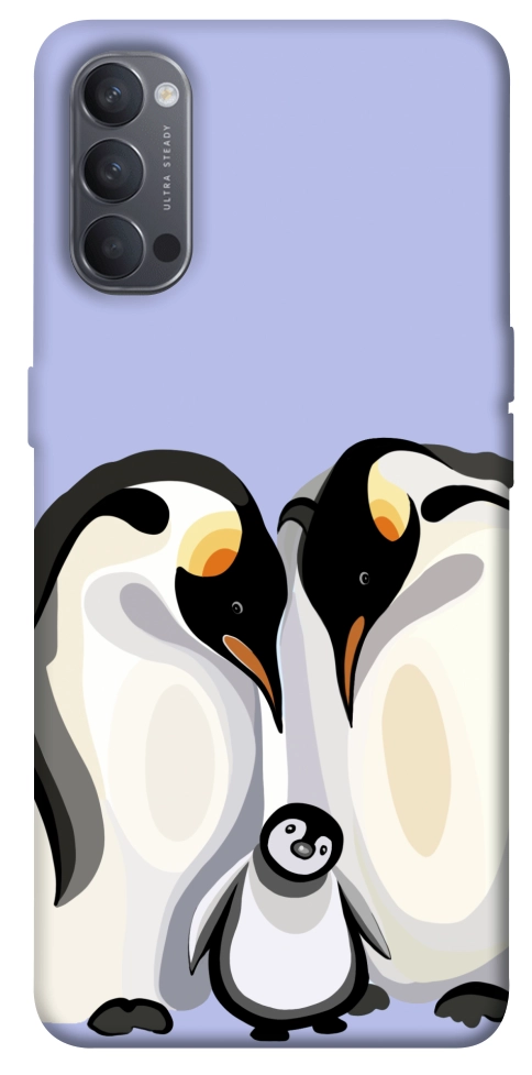 Чехол Penguin family для Oppo Reno 4