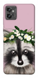 Чохол Raccoon in flowers для Motorola Moto G32