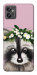 Чехол Raccoon in flowers для Motorola Moto G32