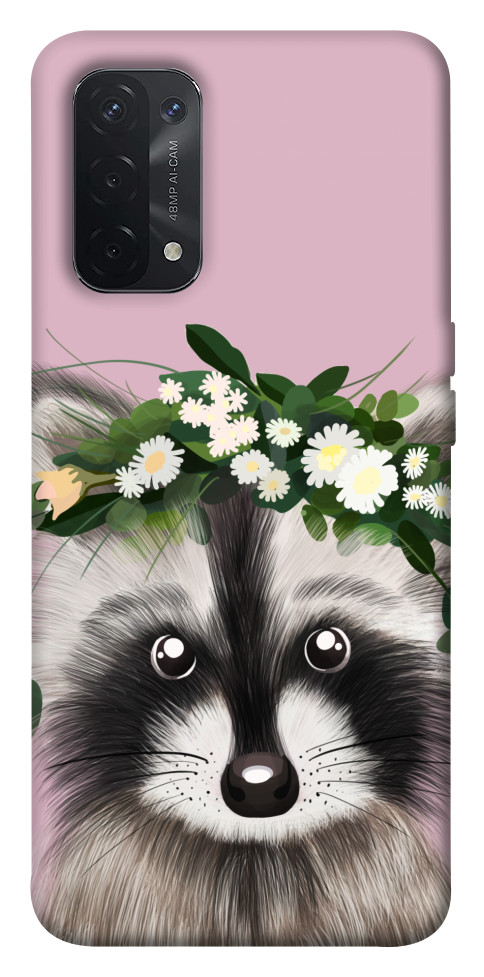 

Чехол Raccoon in flowers для Oppo A54 5G 1535727