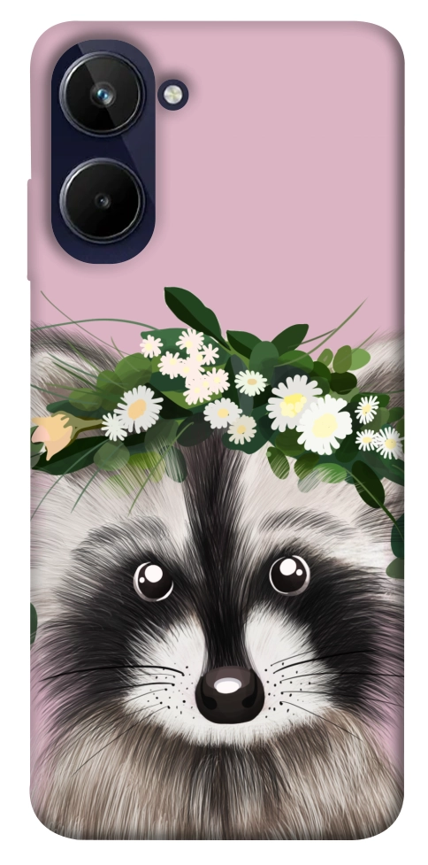 Чохол Raccoon in flowers для Realme 10 4G