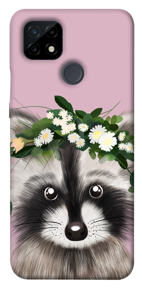 Чохол Raccoon in flowers для Realme C21