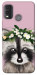 Чохол Raccoon in flowers для Nokia G11 Plus