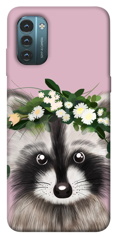 Чохол Raccoon in flowers для Nokia G21