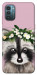 Чохол Raccoon in flowers для Nokia G21