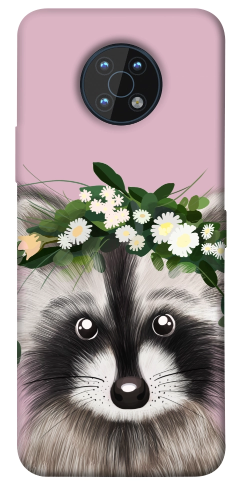 Чохол Raccoon in flowers для Nokia G50