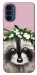 Чохол Raccoon in flowers для Motorola Moto G41