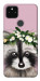 Чехол Raccoon in flowers для Google Pixel 5A