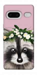 Чехол Raccoon in flowers для Google Pixel 7