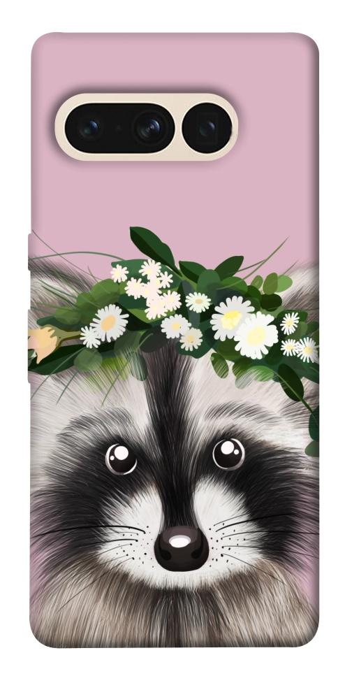 Чохол Raccoon in flowers для Google Pixel 7 Pro