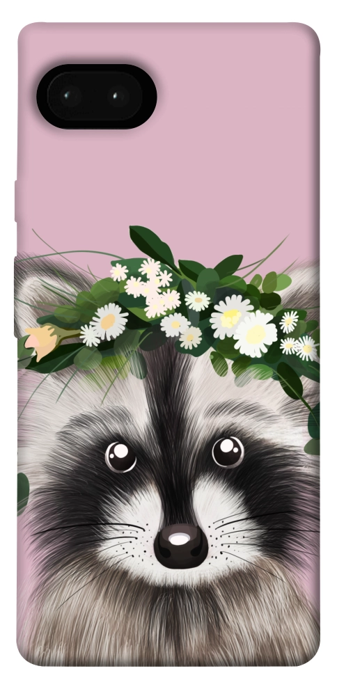 Чехол Raccoon in flowers для Google Pixel 7A