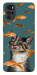 Чохол Cat with fish для Motorola Moto G22