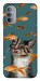 Чехол Cat with fish для Motorola Moto G31