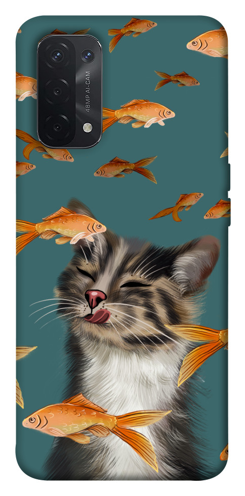 

Чохол Cat with fish для Oppo A54 5G 1535809