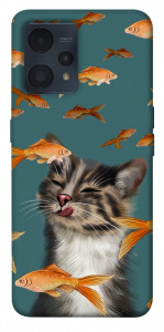 Чехол Cat with fish для Realme 9 4G