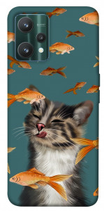 Чехол Cat with fish для Realme 9 Pro