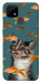 Чехол Cat with fish для Realme C21