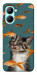 Чехол Cat with fish для Realme C33