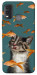 Чохол Cat with fish для Nokia G11 Plus