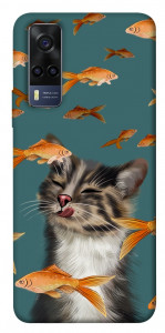 Чехол Cat with fish для Vivo Y53s