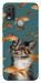 Чохол Cat with fish для Nokia C21 Plus