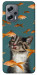 Чехол Cat with fish для Xiaomi Poco X4 GT