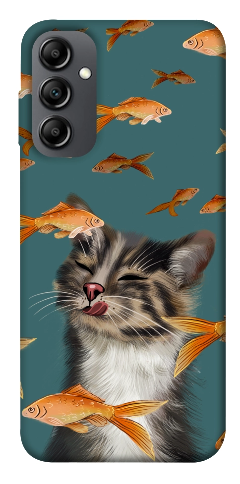 Чохол Cat with fish для Galaxy A14