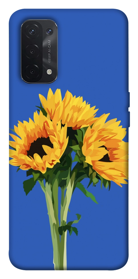 Чехол Bouquet of sunflowers для Oppo A74 5G