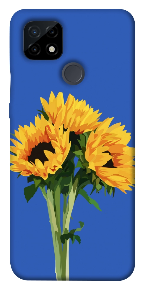 Чехол Bouquet of sunflowers для Realme C21