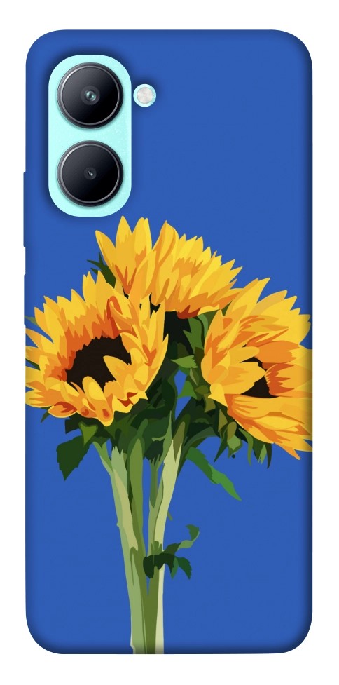 Чехол Bouquet of sunflowers для Realme C33