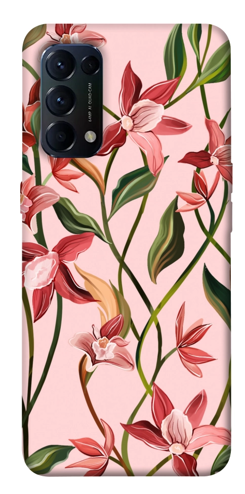 Чехол Floral motifs для Oppo Reno 5 4G