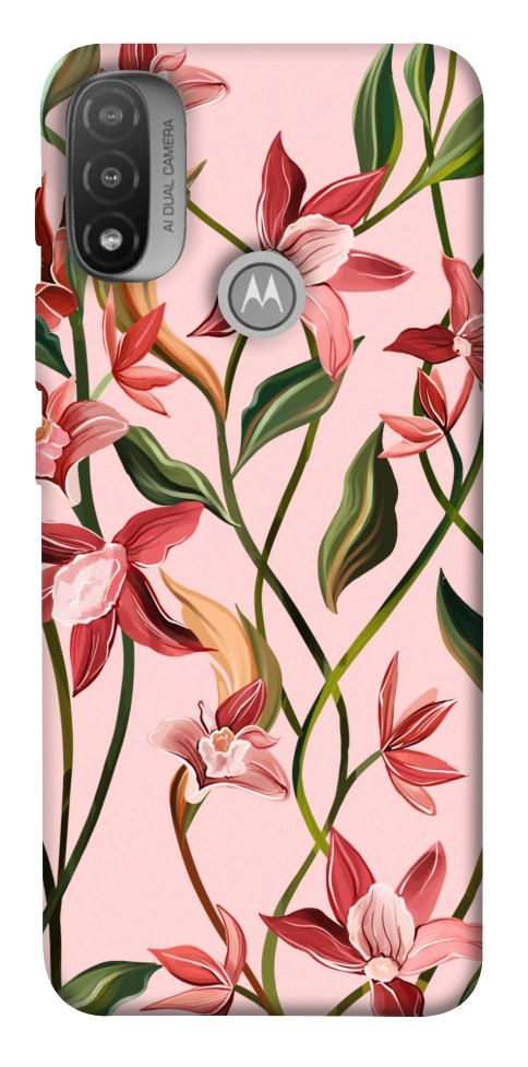 Чехол Floral motifs для Мotorola Moto E20