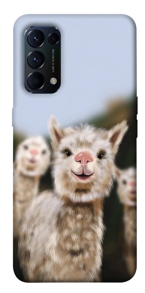 Чохол Funny llamas для Oppo Reno 5 4G