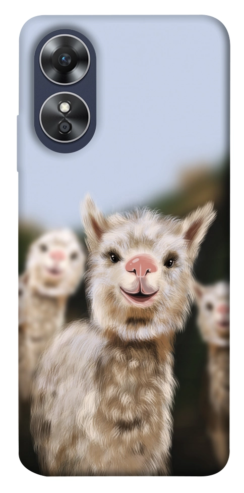 Чехол Funny llamas для Oppo A17