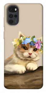 Чохол Cat in flowers для Motorola Moto G22