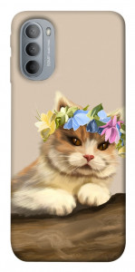 Чохол Cat in flowers для Motorola Moto G31