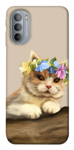 Чехол Cat in flowers для Motorola Moto G31