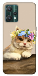 Чехол Cat in flowers для Realme 9 Pro