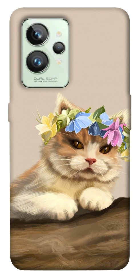 Чехол Cat in flowers для Realme GT2