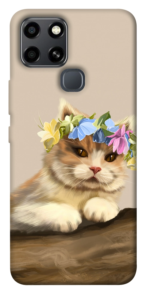 Чохол Cat in flowers для Infinix Smart 6