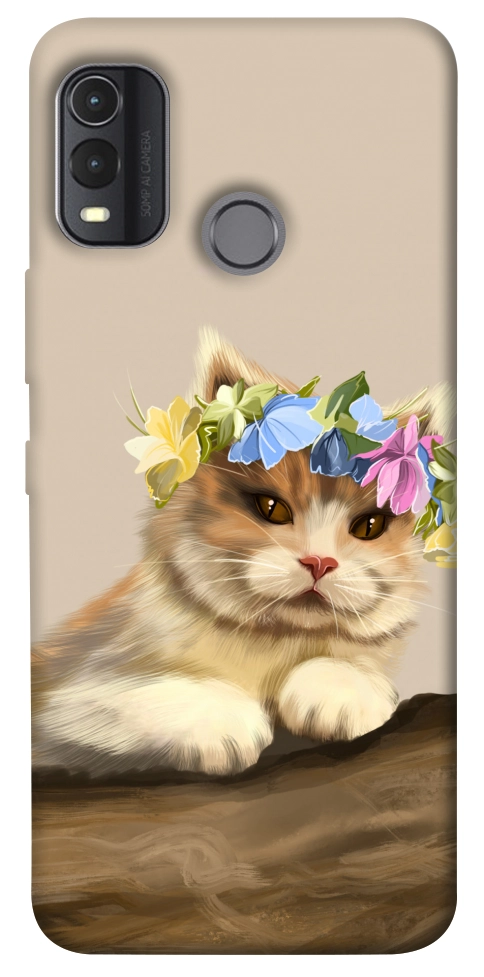 Чохол Cat in flowers для Nokia G11 Plus