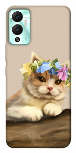 Чохол Cat in flowers для Infinix Hot 12 Play