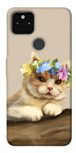 Чехол Cat in flowers для Google Pixel 5A