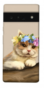 Чехол Cat in flowers для Google Pixel 6 Pro