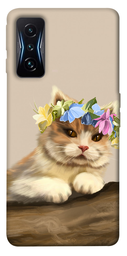 

Чехол Cat in flowers для Xiaomi Poco F4 GT 1537140