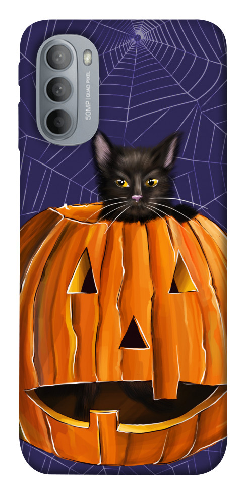 Чохол Cat and pumpkin для Motorola Moto G31